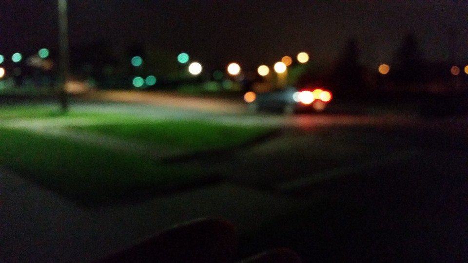 blurred streetlights